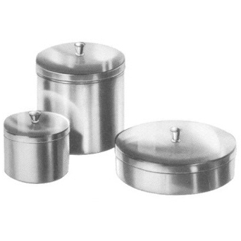 Round Metal Boxes, Medicine Cups and Kidney Dishes